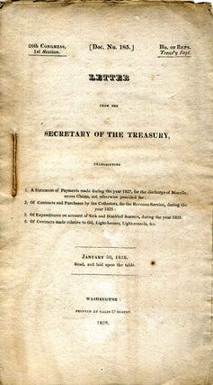 Item #014633 Letter from the Secretary of the Treasury, Transmitting 1. A Statement of Payments...