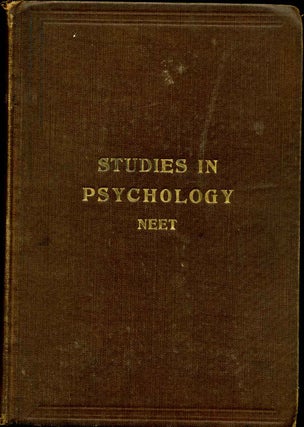 Item #014971 STUDIES IN PSYCHOLOGY. George W. Neet