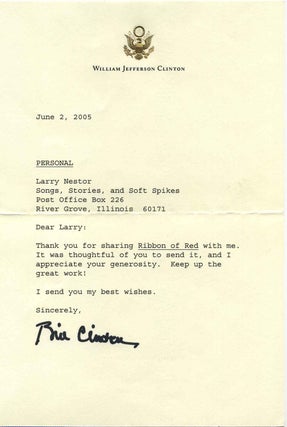 Item #015091 Typed letter signed by William Jefferson Clinton (Bill Clinton). William Jefferson...