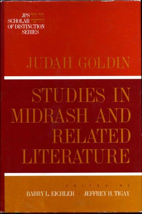 Item #015497 Studies in Midrash and Related Literature. Judah Goldin