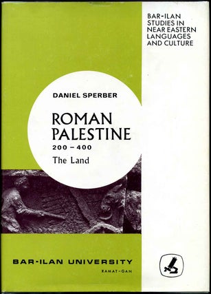 Item #015639 ROMAN PALESTINE 200-400: THE LAND. Crisis and Change in Agrarian Society as...