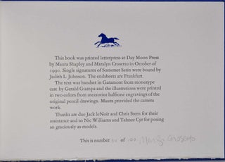 THE WHITE HORSE GIRL AND THE BLUE WIND BOY. Limited edition, signed by Maralyn Crosetto.