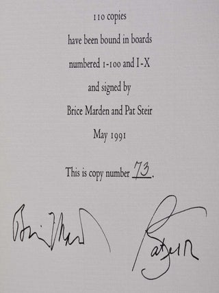 BRICE MARDEN RECENT DRAWINGS AND ETCHINGS. Signed and limited edition.
