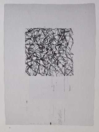 BRICE MARDEN RECENT DRAWINGS AND ETCHINGS. Signed and limited edition.