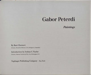 Gabor Peterdi: Paintings. Signed by Gabor Peterdi.