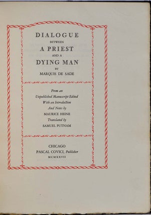 DIALOGUE BETWEEN A PRIEST AND A DYING MAN.