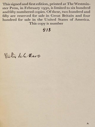 DESERT ISLANDS AND ROBINSON CRUSOE. Limited edition Signed by Walter de la Mare.