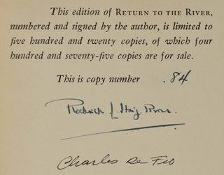 RETURN TO THE RIVER. A Story of the Chinook Run. Limited edition signed by Roderick L. Haig-Brown and Charles DeFeo.