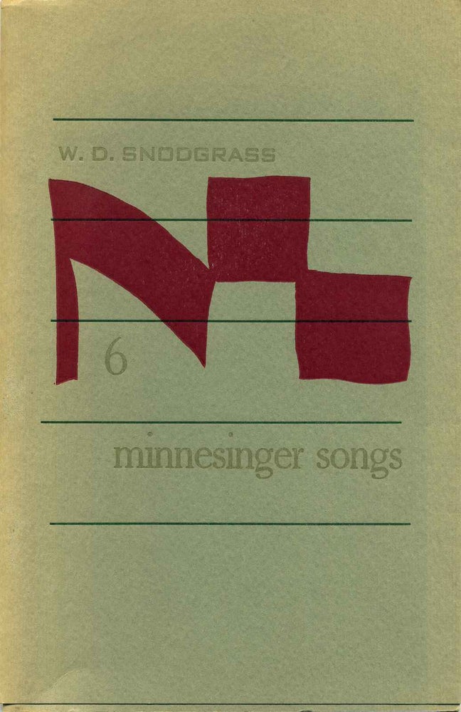 Item #016678 SIX MINNESINGER SONGS. W. D. Snodgrass.