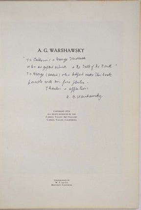 ABEL G. WARSHAWSKY. Master Painter and Humanist. Signed by A. G. Warshawsky.