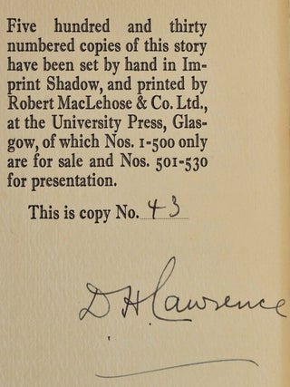 THE WOBURN BOOKS. Eighteen volume set. Limited editions signed by the authors, including D.H. Lawrence, G.K. Chesterton, Sherwood Anderson, Robert Graves, David Garnett, and others.