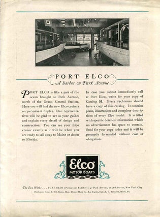 THE 1928 ELCO FLEET. [Promotional Manufacturer's Sales Pamphlet - Trade Catalog]