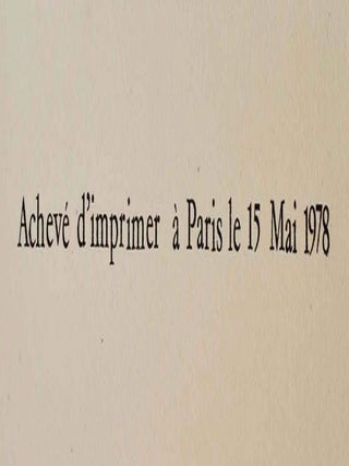 FRAGMENTS DE L'OEUVRE DE PETRARQUE tercets, distiques et vers incon nus et inedits jusques a ce jour. Inventes et tradu its par Dame Simone' Picone illustres par Signore Fiorini. On ne les vend pas a Paris entre l'Odeon et St Germain des Pres.