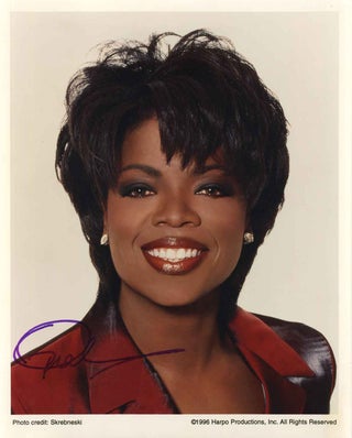 Item #017135 Photograph signed by Oprah Winfrey. Oprah Winfrey