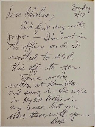 A DEATH IN OCTOBER and other poems. Signed and inscribed by Robert M. Lipgar.