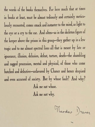 THE SYMBOLIC DRAWINGS OF HUBERT DAVIS FOR AN AMERICAN TRAGEDY. Limited edition signed by Theodore Dreiser and Hubert Davis.