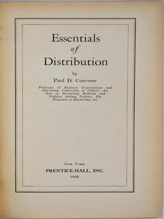 ESSENTIALS OF DISTRIBUTION.