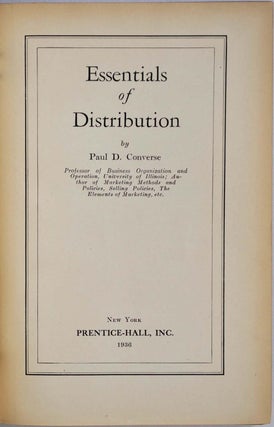 ESSENTIALS OF DISTRIBUTION.