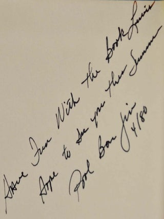 POOL BAR JIM'S FAMOUS FROZEN DRINKS. Signed and inscribed by Pool Bar Jim.