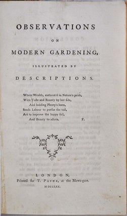 OBSERVATIONS ON MODERN GARDENING, ILLUSTRATED BY DESCRIPTIONS.