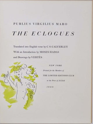 THE ECOLOGUES. Limited edition signed by Vertes.