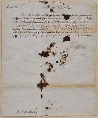 Letter handwritten and signed by Thomas Jefferson while President.