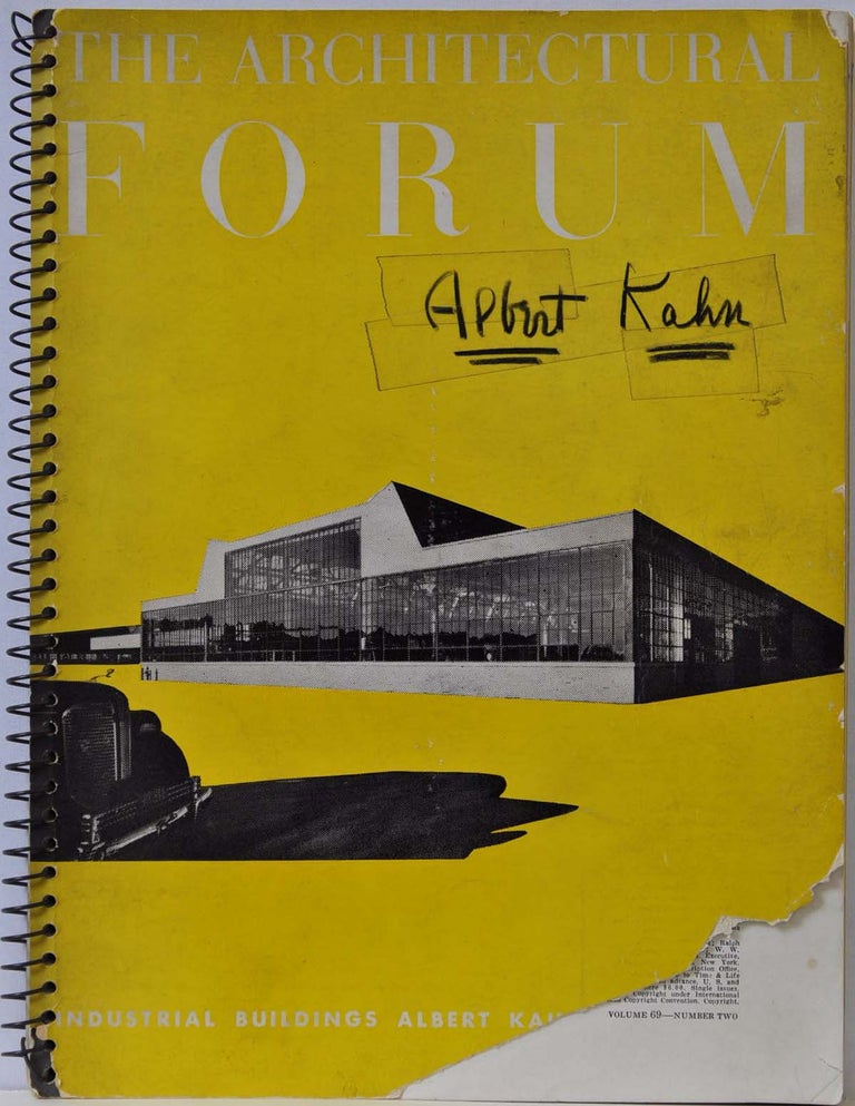 Item #018637 ARCHITECTURAL FORUM. Volume 69, Number Two. August 1938. Signed and inscribed by Albert Kahn. Albert Kahn.