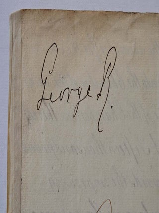 King's Warrant (document) relating to London Bridge signed by King George II.