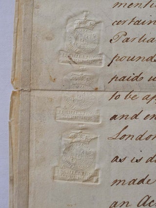 King's Warrant (document) relating to London Bridge signed by King George II.