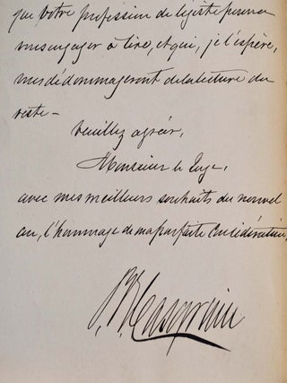 LETELLIER DE SAINT-JUST ET SON TEMPS. Etude Historique. With a letter handwritten and signed by P.-B. Casgrain.
