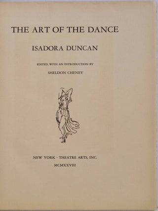 THE ART OF THE DANCE. With autograph of poet H. Clark Brown and his Tokaniya bookplate.