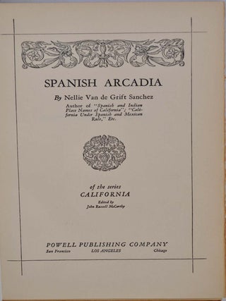 SPANISH ARCADIA. Signed and inscribed by Juan J. de la Guerra.