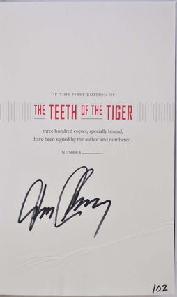 THE TEETH OF THE TIGER. Limited edition signed by Tom Clancy.