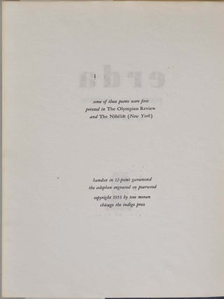 ERDA. Poems out of Season.
