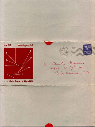 Prosepctus for Mobikit self-assembled mobiles. With a note handwritten and signed by the designer George W. Rickey.