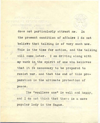 Typed letter signed by Henry Van Dyke (1852-1933).