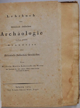 Lehrbuch Der Hebraisch-Judischen Archaologie Nebst Einem Grundriss Der Hebraisch-Judischen Geschichte.
