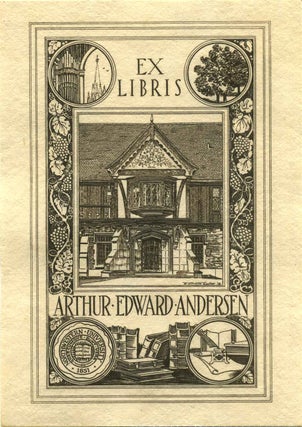 Item #019655 Bookplate of Arthur Edward Andersen. Arthur E. Andersen
