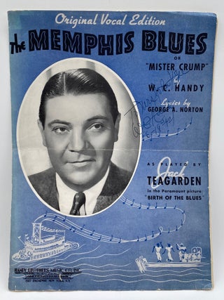 THE MEMPHIS BLUES. Sheet music signed by W.C. Handy. W. C Handy.