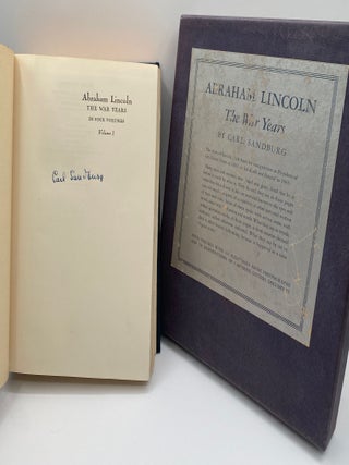 ABRAHAM LINCOLN. THE WAR YEARS. Four volume set with the original slipcase. Signed by Carl Sandburg.