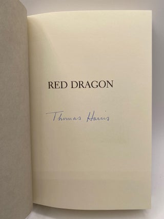 RED DRAGON. Signed by Thomas Harris.