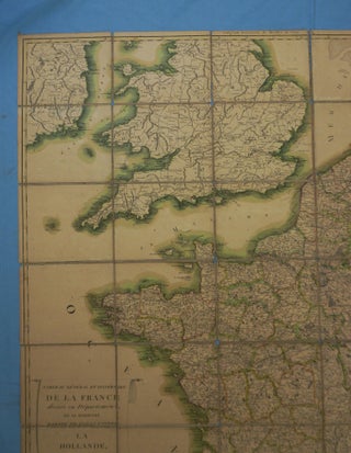 Tableau general et itineraire de la France divisee en departemens, ou se trouvent partie de l'Angleterre, la Hollande, partie de l'Alemagne, la Suisse. Partie de l'Italie et l'Isle de Corse.