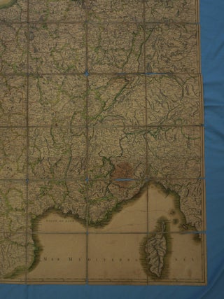 Tableau general et itineraire de la France divisee en departemens, ou se trouvent partie de l'Angleterre, la Hollande, partie de l'Alemagne, la Suisse. Partie de l'Italie et l'Isle de Corse.