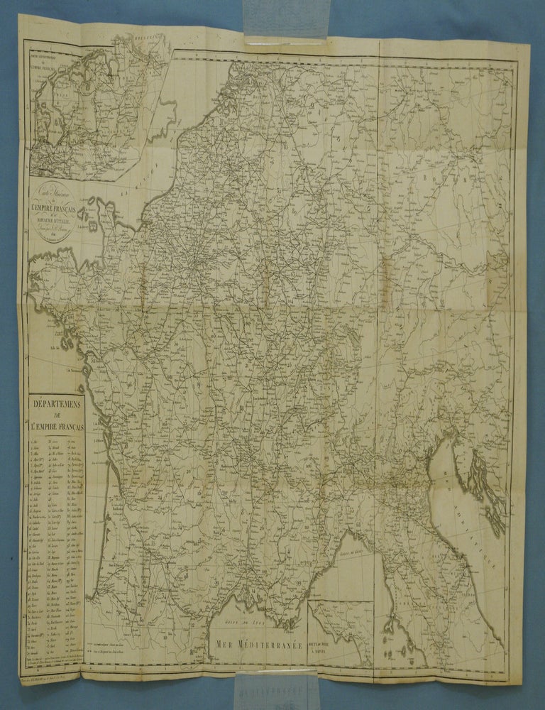 Item #020570 Carte itineraire de l'Empire francais et du royaume d'Italie. Jean-Baptiste Poirson.