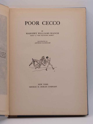 POOR CECCO. Limited edition signed by Margery Williams Bianco.