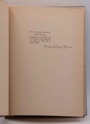 POOR CECCO. Limited edition signed by Margery Williams Bianco.