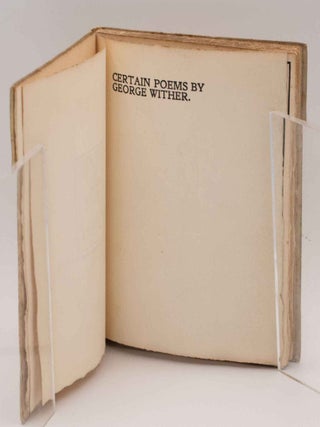 CERTAIN POEMS.