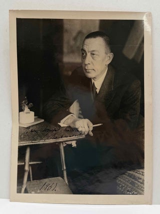 Photograph signed and inscribed by Sergei Rachmaninoff