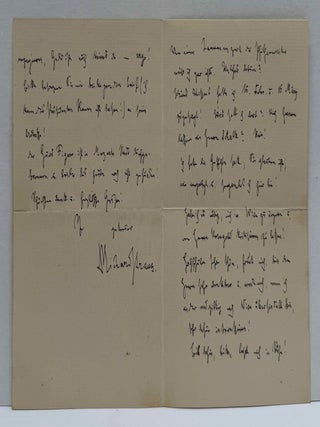 Letter handwritten and signed by Richard Strauss, to Karl Alwin