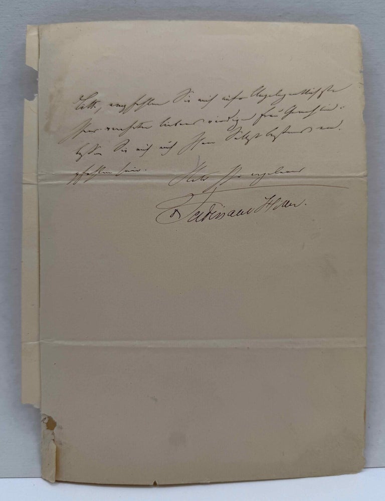 Item #020630 Letter handwritten and signed by Ferdinand von Hiller. Ferdinand von Hiller.